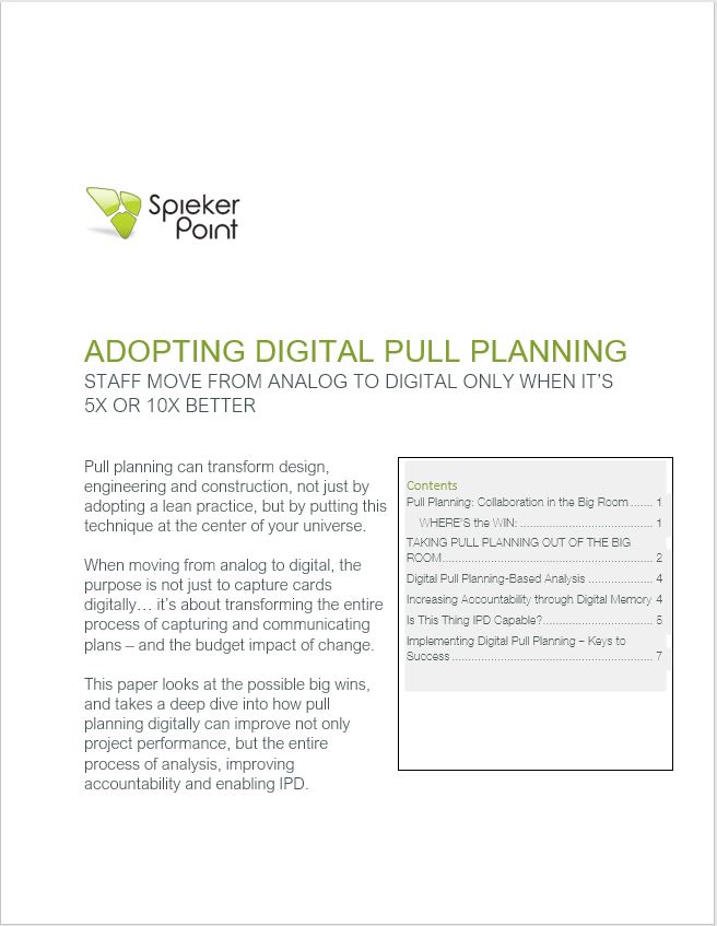 Adopting digital pull planning in design, engineering and construction